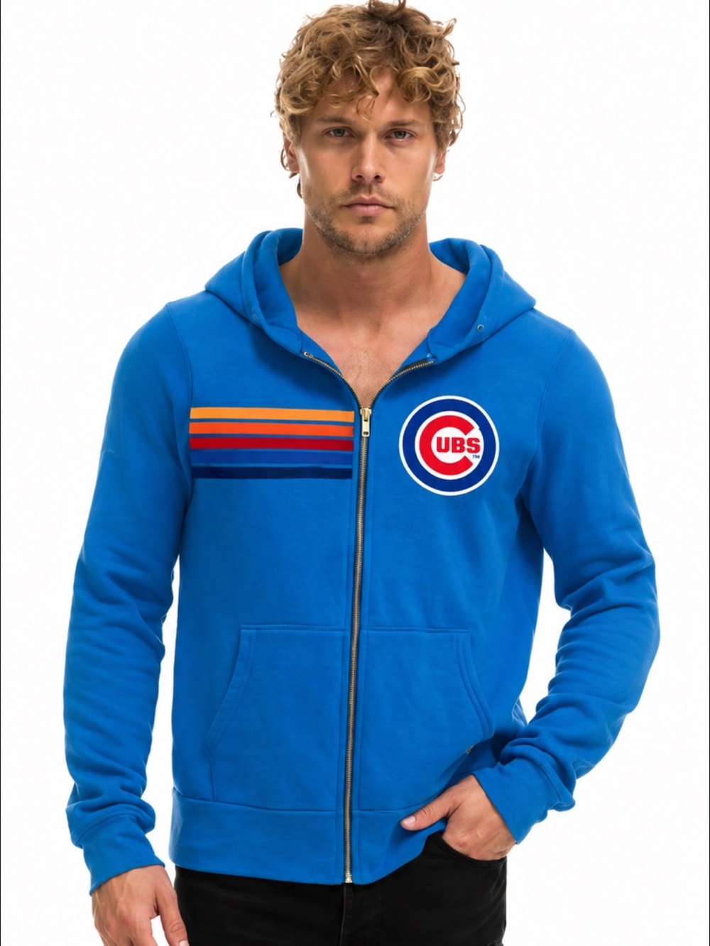 Aviator Nation x MLB Chicago Cubs Full Zip Hoodie Unisex Size Small New With Tag